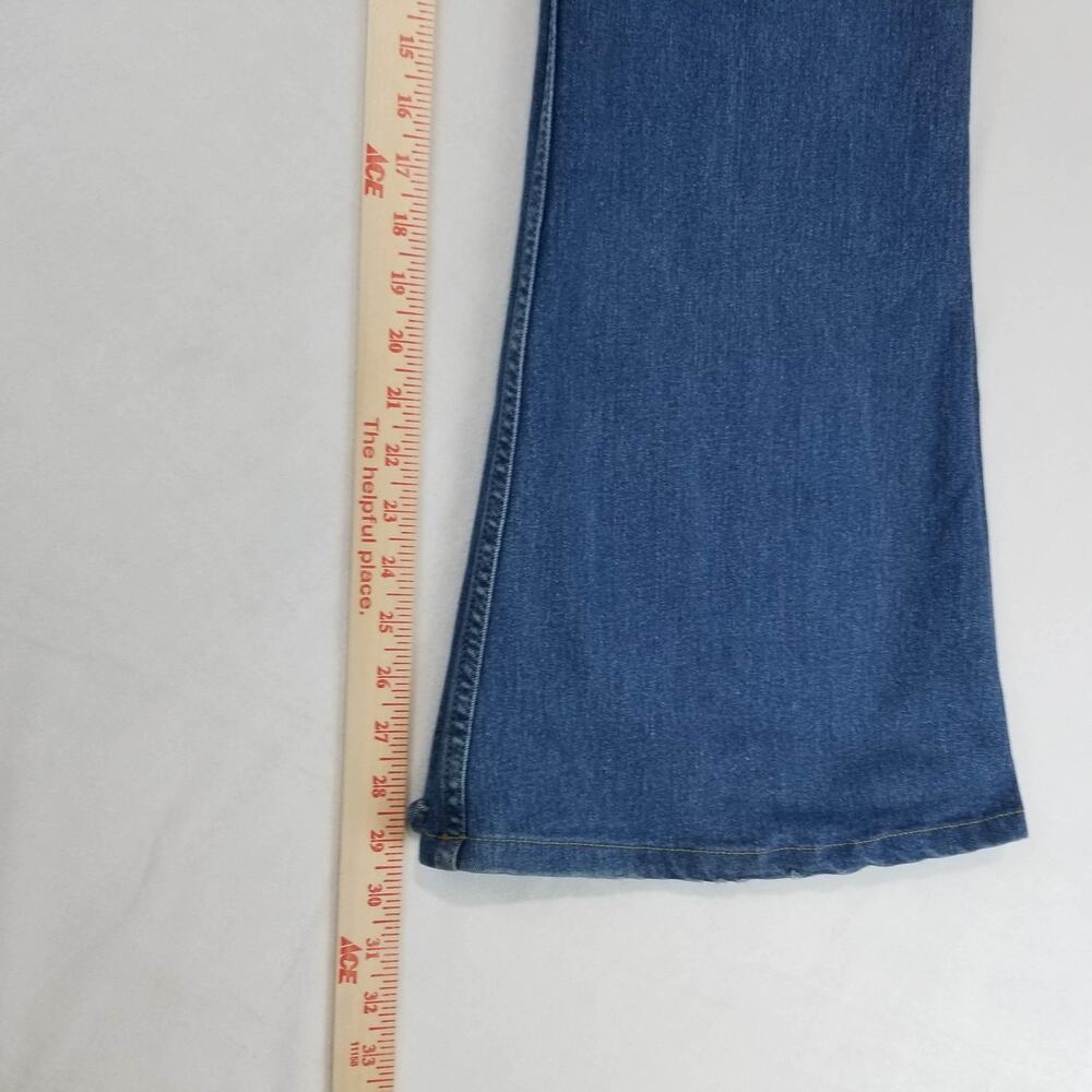 Madcap England Jeans Womens 32 Blue Flare Jeans Chewed Hem Denim - Picture 9 of 10